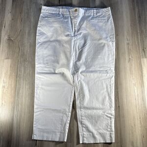 Ann Taylor White Ankle Length Chino Cotton Dress Pants size 16P